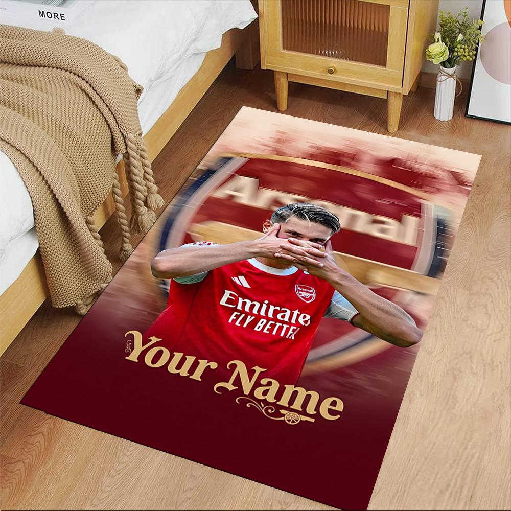 Arsenal Football Player Customizable Name Floor Mat Design for Study room Dormitory Foyer Outdoor Antislip Carpet Decorate Offices Spiritual Gift
