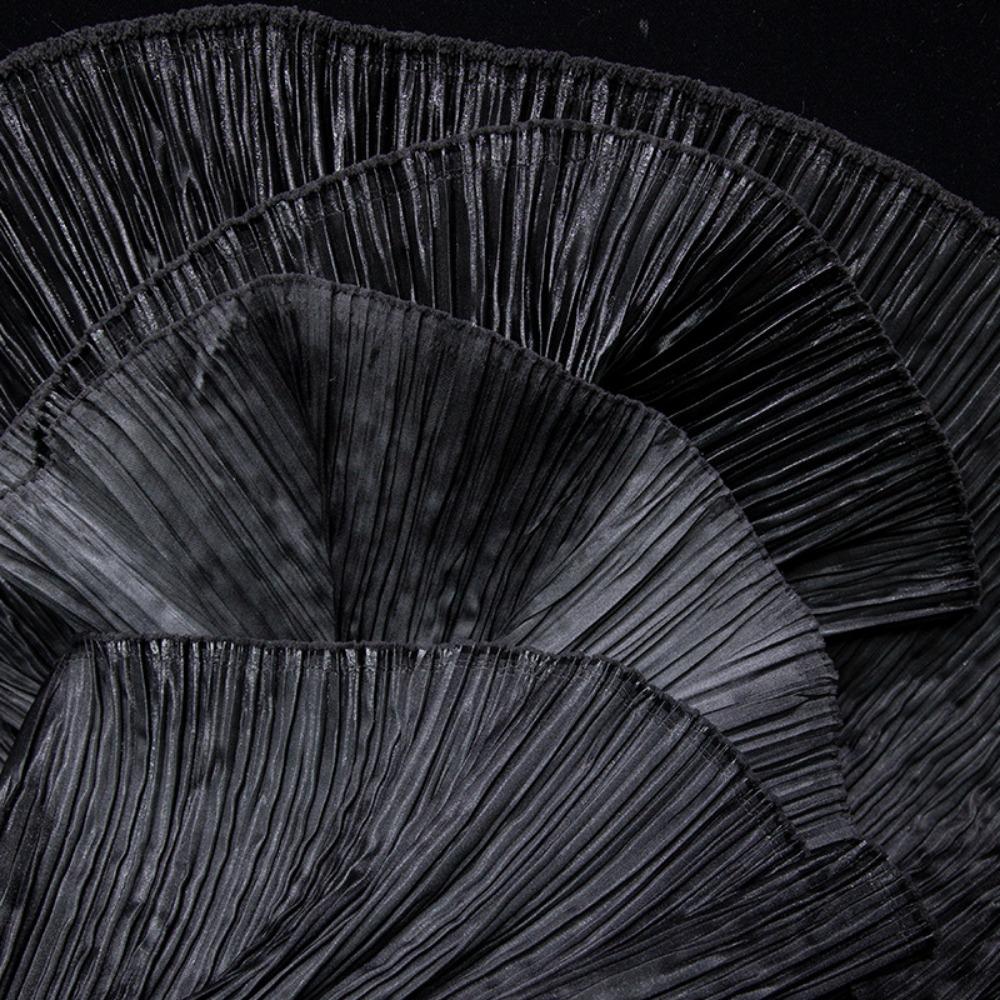 

Ткань с ярким блеском, водоотталкивающая, полиэстер, мелкая жатка, сценический фон чёрный