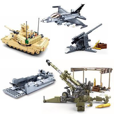 Exército Canhão Veículo Militar Caminhão Tanque Carro Blindado Conjuntos de Equipamentos Blocos de Construção Modelo Ww2 Segunda Guerra Mundial Acessórios EUA Alemanha