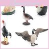 Detailliertes PVC-Tierfiguren-Set inklusive Entenmutter Küken Henne und Kanadagans