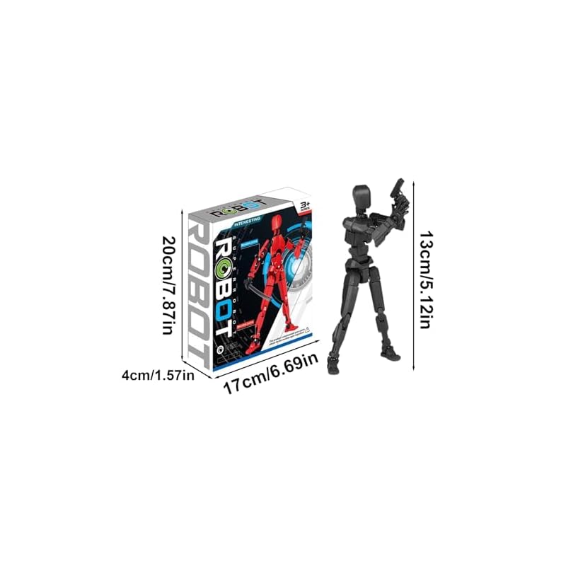 T-13 Action Figure Set, Color Box Version, Printed Articulated Movable Full Body Activity Robot, Multi-Jointed Action Fidget Toy Figure Home Decor