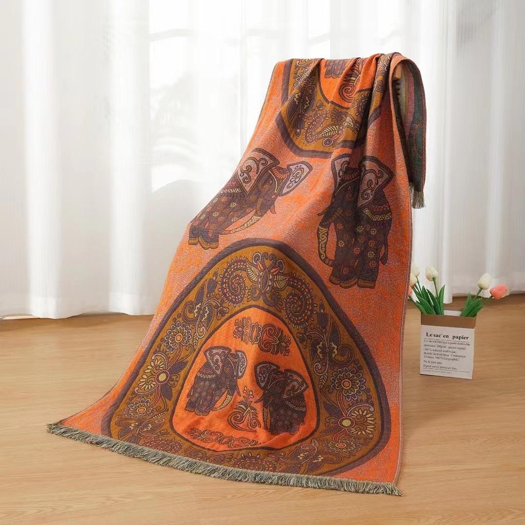 Multi-Layer Gauze Cotton Bath Towel Soft And Comfortable Beach Towel Ethnic Style Sun God Skin-Friendly Water Absorption