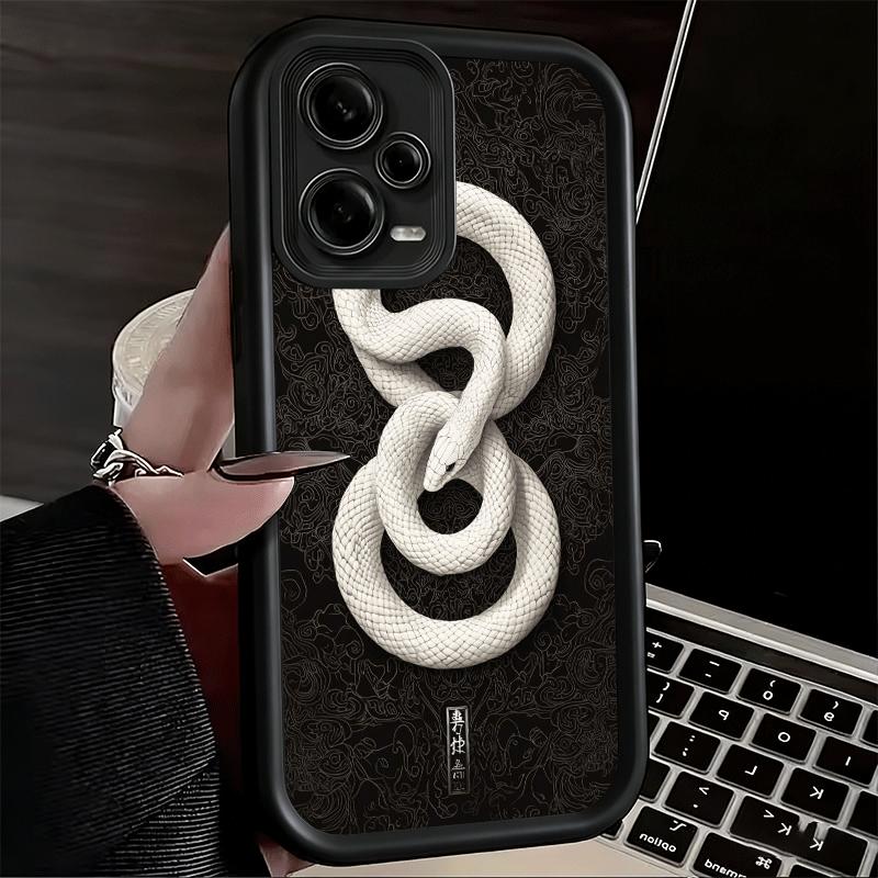 Phone Case for Xiaomi Redmi Note 15 14 13 Pro Plus Black Snake Doodle Shell 12S 11 11S 11T 5G 14S Soft Silicone Funda