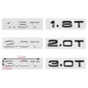 3D ABS Letters Car Styling Rear Trunk Badge 1.8T 2.0T 3.0T Emblem Logo For A3 A4 A5 A6 A7 A8 Q2 Q3 Q5 Q7 Q8 Car Accessories