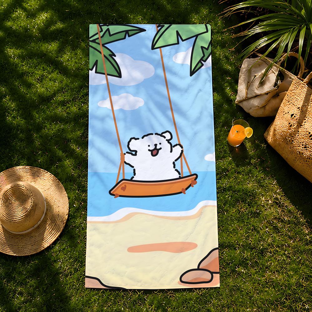 Animal M-Maltese Towel Beach Towel, Quick Drying Absorbent Bath Towel For Swim,Gym,Camping,Outdoor Hot