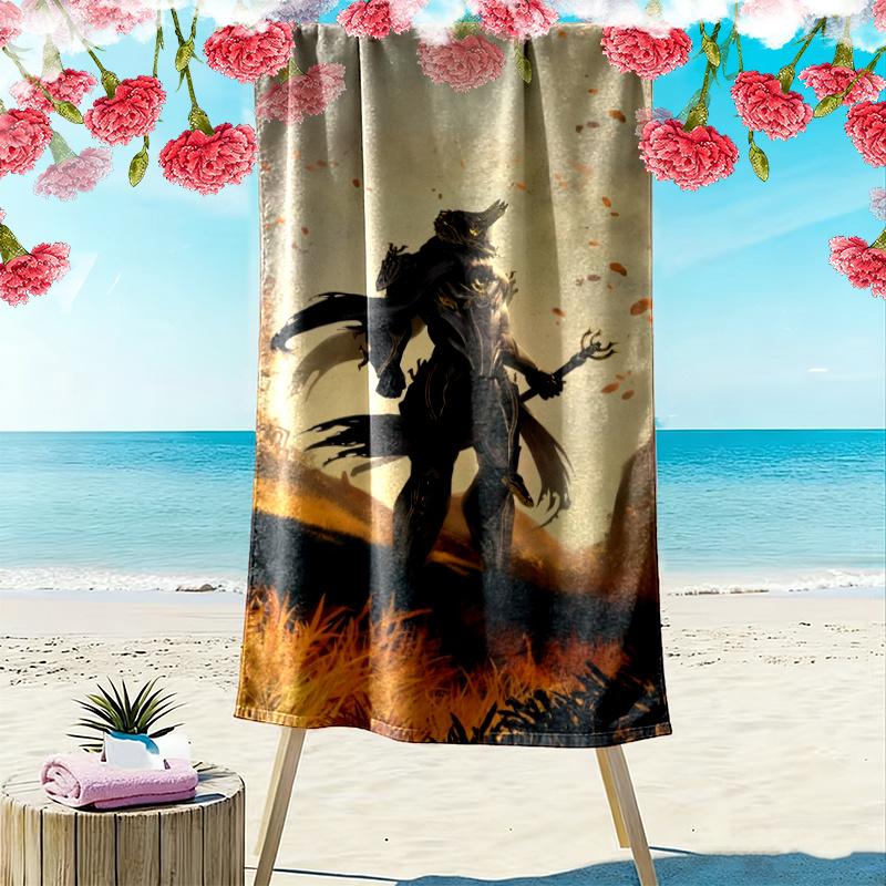 Warframe Print Beach Towel Large Soft Quick Dry Towel For Beach Camping Swimming
