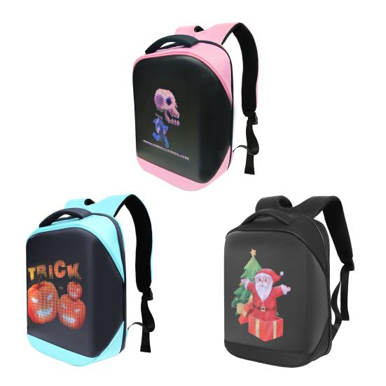 Programowalny plecak LED sterowany przez Bluetooth, podświetlany plecak dzienny z niestandardowym wyświetlaczem, unisex torba na laptopa