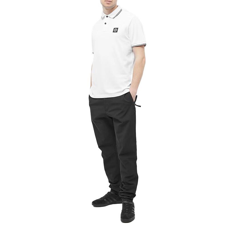 Stone Island Ss23 Striped Trim Polo Shirt Men tops White 10152SC18-A1001