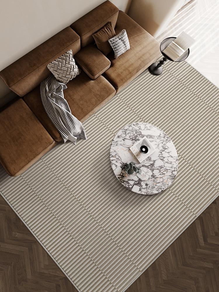 Modern Style Carpets for Living Room Fluffy Soft Lounge Floor Mat Thick Plush Cloakroom Rug Large Area Bedroom Decor Line Carpet