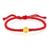 Pure Gold 999 Zodiac Red String Bracelet with Luck Beads for Baby's Full Moon or New Year