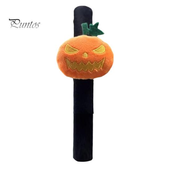 Funny Party Decoration Props Halloween Stuffed Slap Bracelet, Plush Pumpkin Ghost Bat Skull Cat Cute Wrist Toys Band for Boys Girls Favors Soft Wraps