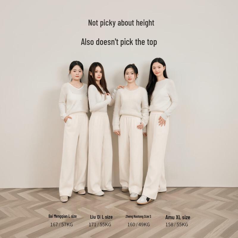 Xiangying Women's Loose Fit Elastic Waist Casual Pants