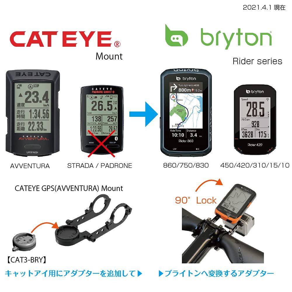 Bryton Rider Series Cycle Computer Adapter GPS Mount To Converts To Rider Series REC-MOUNTS (CATEYES Bryton) [CAT3-BRY]