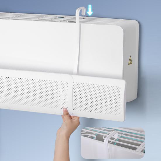 Retractable Air Conditioner Wind Deflector Adjustable Anti-Direct Blowing AC Windshield Baffle Universal Hanging Air Conditioning Wind Diverter