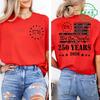 Summer Short Sleeve T-shirt Vintage Independence Day Women's Loose Casual Soft Plus Size Top 250th America Anniversary Shirts
