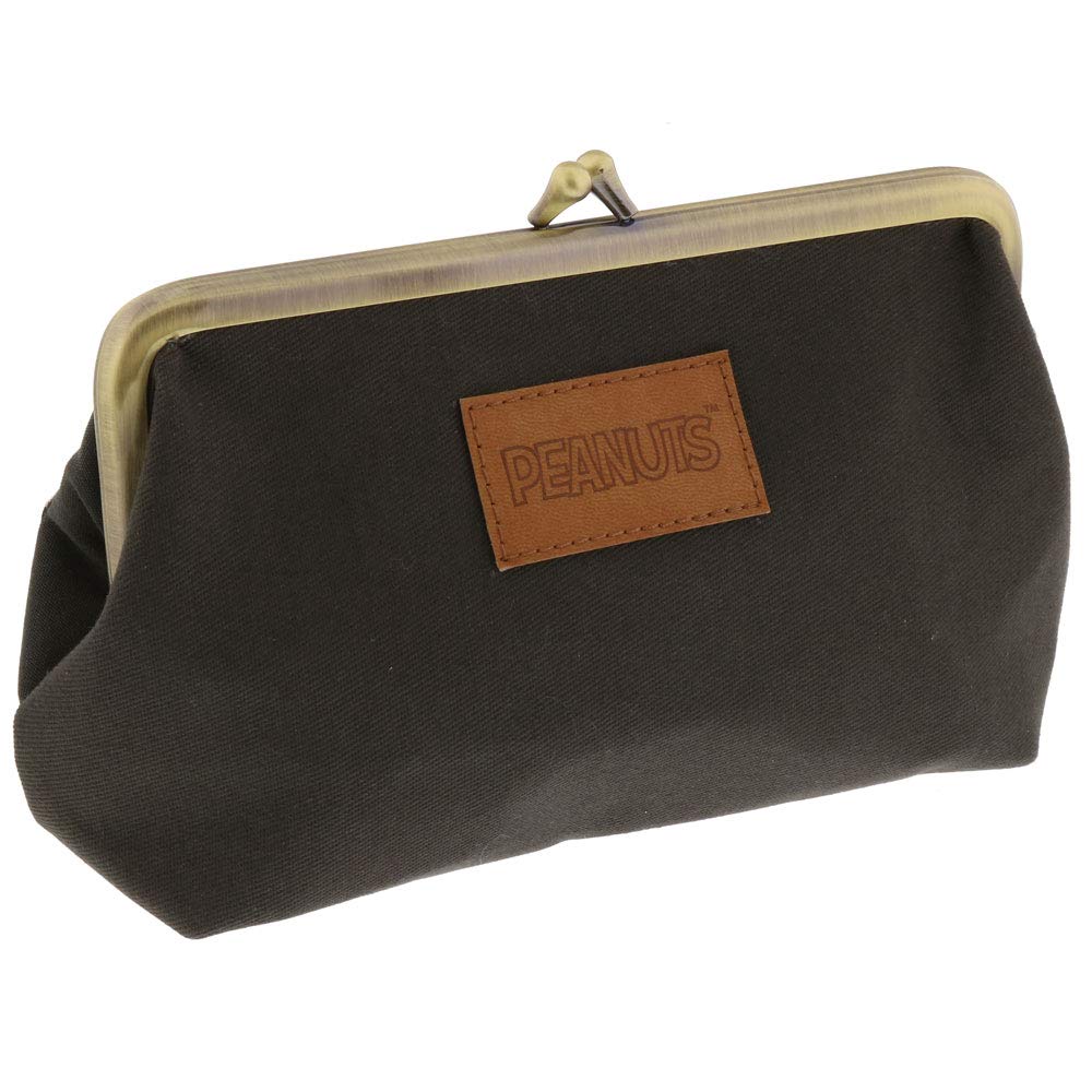 Sunstar Stationery Snoopy Kiryu Woven Clasp S2284049 Pouch, Pouch, Gray,