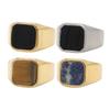 2026 Jewelry Fashion Simple Square Gemstone Men's and Women's Jewelry Versatile Accessory Ring