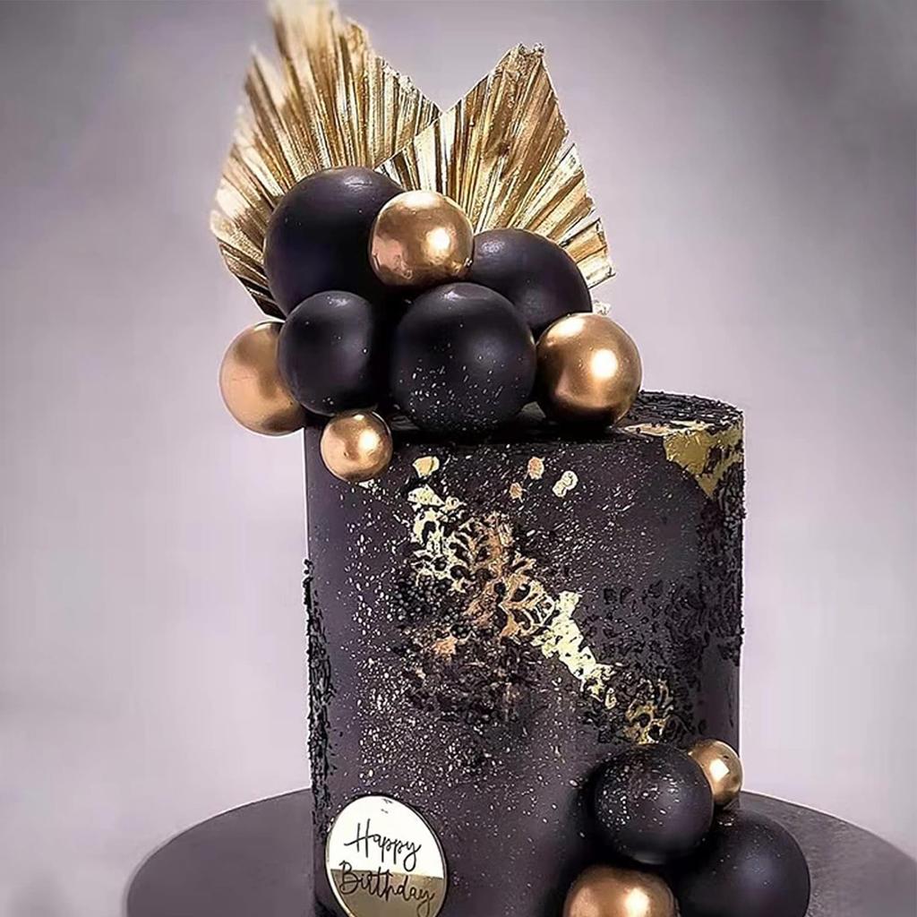 22 ks Kuliček Toppery na dorty Dekorace dortů Pěnové kuličky Papírová palmová listová vložka do dortu pro narozeniny Svatbu Dětskou Párty Dekorace