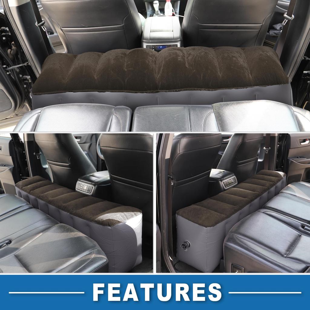ABSOPRO Auto Schlafen Bequem Rücksitz Luftspalt Perfekt für Lang und Verfügbar in Tiefbraun und Bequemes Rücksitz Luftfußkissen für Kei Air