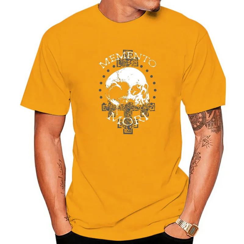 T-shirt Memento Mori Men's Black Cotton New Trends Tops Tee Shirt
