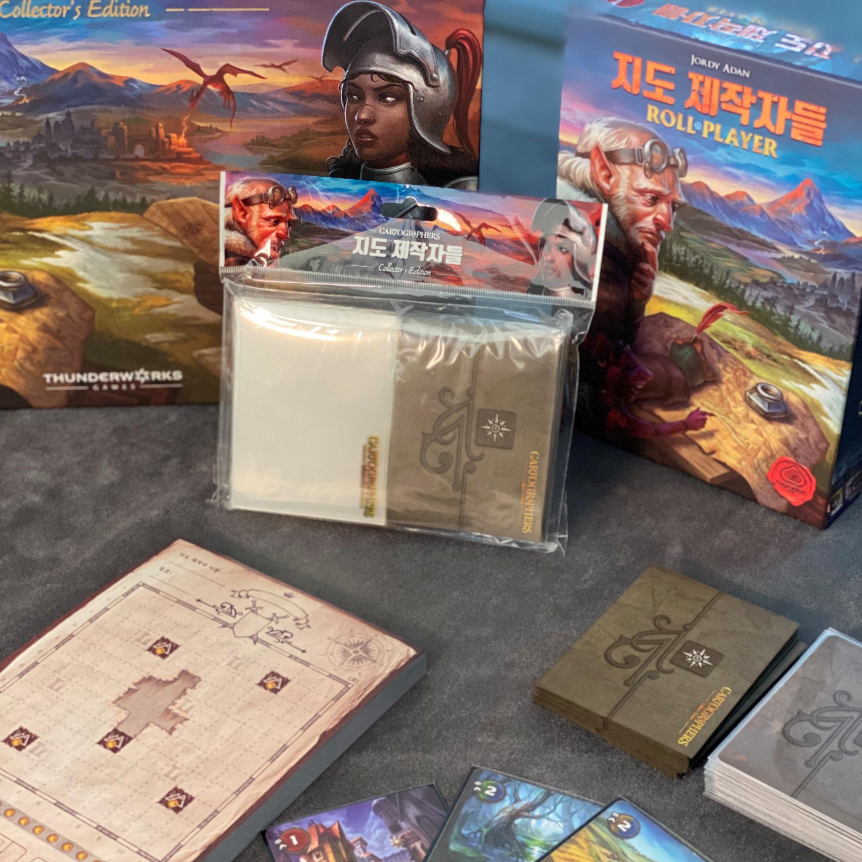

Базовая игра и дополнение «Герои» Cartographers: Специальные протекторы для карт