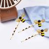 1/2/4/6 Pcs  Pins Cute Little Bee Decorative Hair Clips Curved MetalGrips for All Short and Long