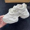 JDNVH Platform Dad Shoes Women's Inner Height Increase 2025 New Spring Mesh Breathable Women's Shoes Little White Sports Shoes Women