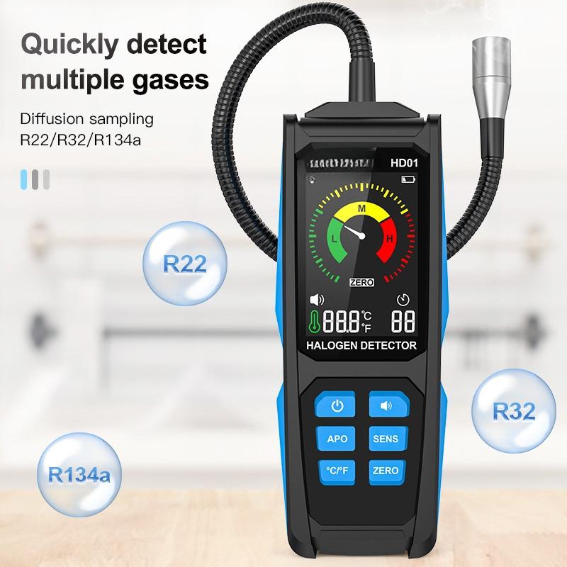 Air Conditioner Appliances Refrigerant Tester Automotive Refrigerant Fluorion Freon Leak Detector Halogen Leak Detection Device