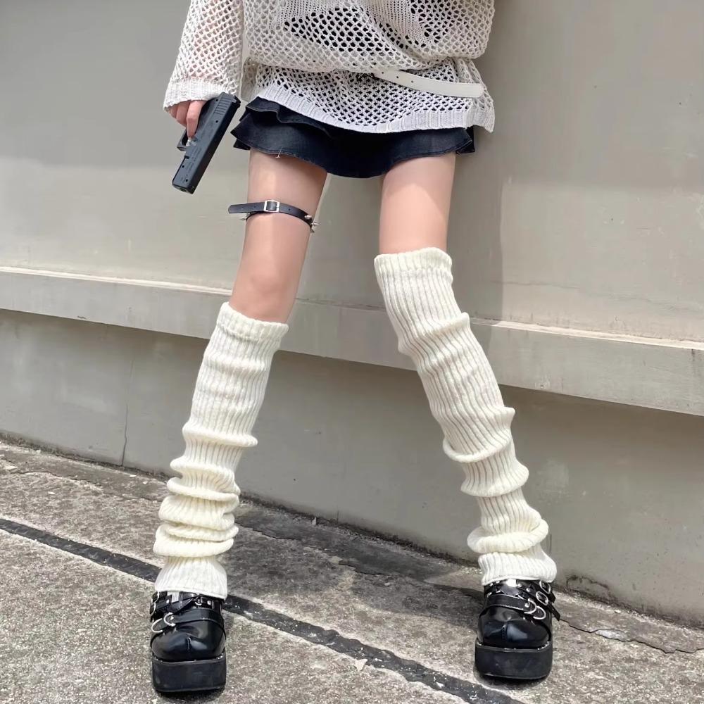 1Pair Lolita Knitted Foot Cover Warm Crochet Sock Boot Cuffs New Thigh Tights  Autumn Winter