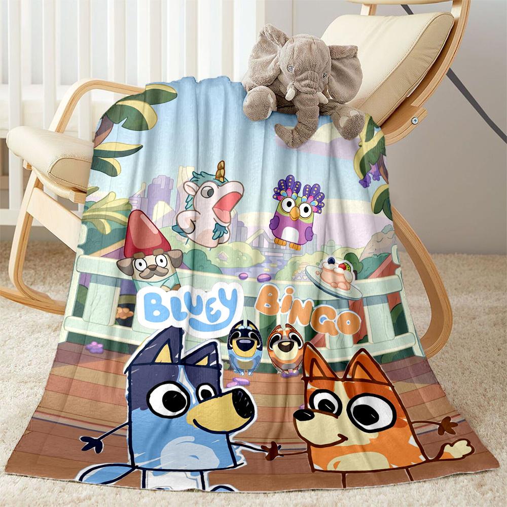 Bluey Family Harmony Blanket Comfortable Suitable for Office Picnics Bed for All Occasions Playful Design Suitable for Gifting Relatives and Friends
