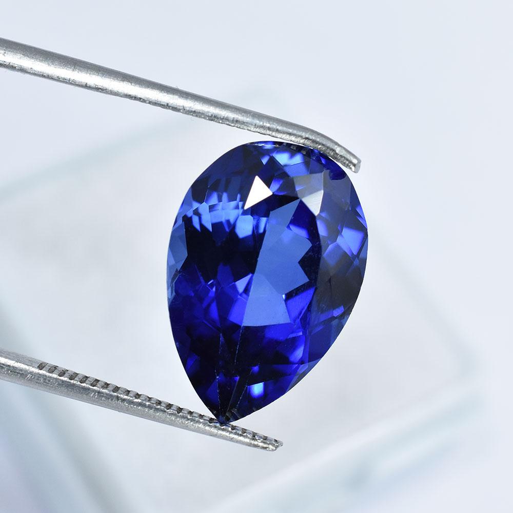 Natural Blue Sapphire Pear Cut 9.30 Ct Certified Flawless Loose Gemstone