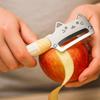 PP Non-Slip Handle Stainless Steel Peeler Durable Cartoon Vegetable Peeler Cat Pattern Hangable Kitchen Peeler Kitchen Use
