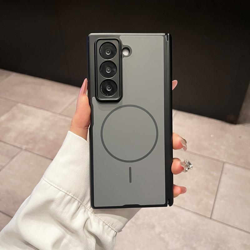 Matte Skin-Friendly Case For Samsung Galaxy Z Fold Special Bright Color Built-in Magnetic Hinge Protection Shockproof Soft Cover