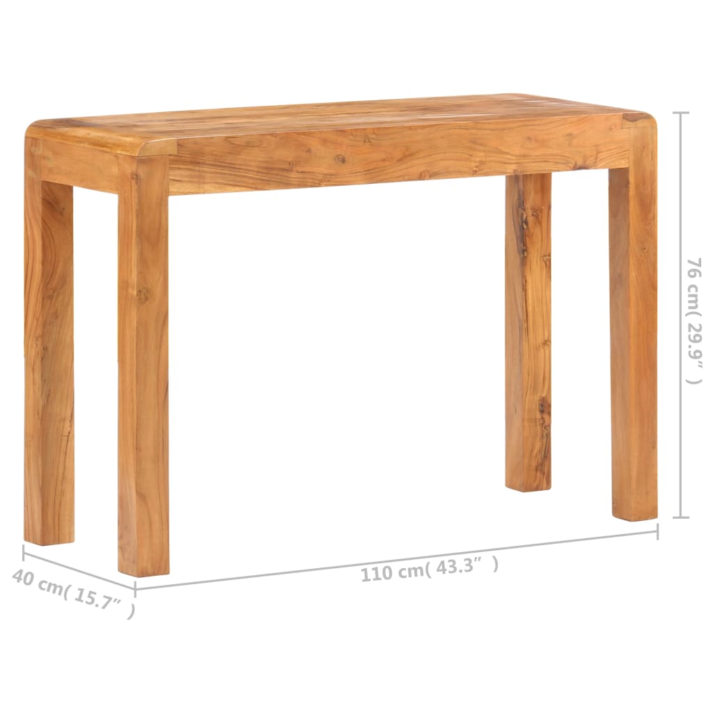 Console Table 110x40x76 cm Solid Wood with Honey Colored Finish