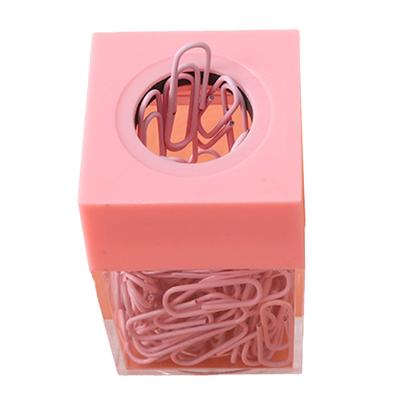 Magnetic Paperclip Dispenser Large Capacity Transparent Paper Clip Storage Organizer for Desk