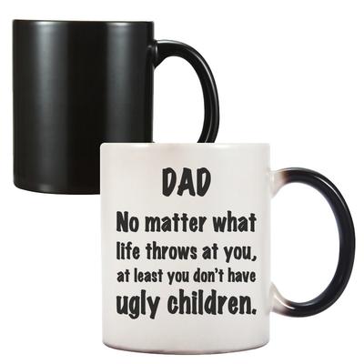 Father's Day Ceramic Coffee Mug Water Cup Temperature Changing Cup