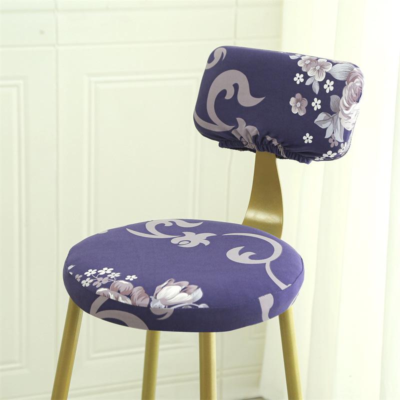 Chair Cover Elastic Universal Round Stool Chair Cover Full Dust Shield Modern Bar Rotating Chair Stool Cover Durable