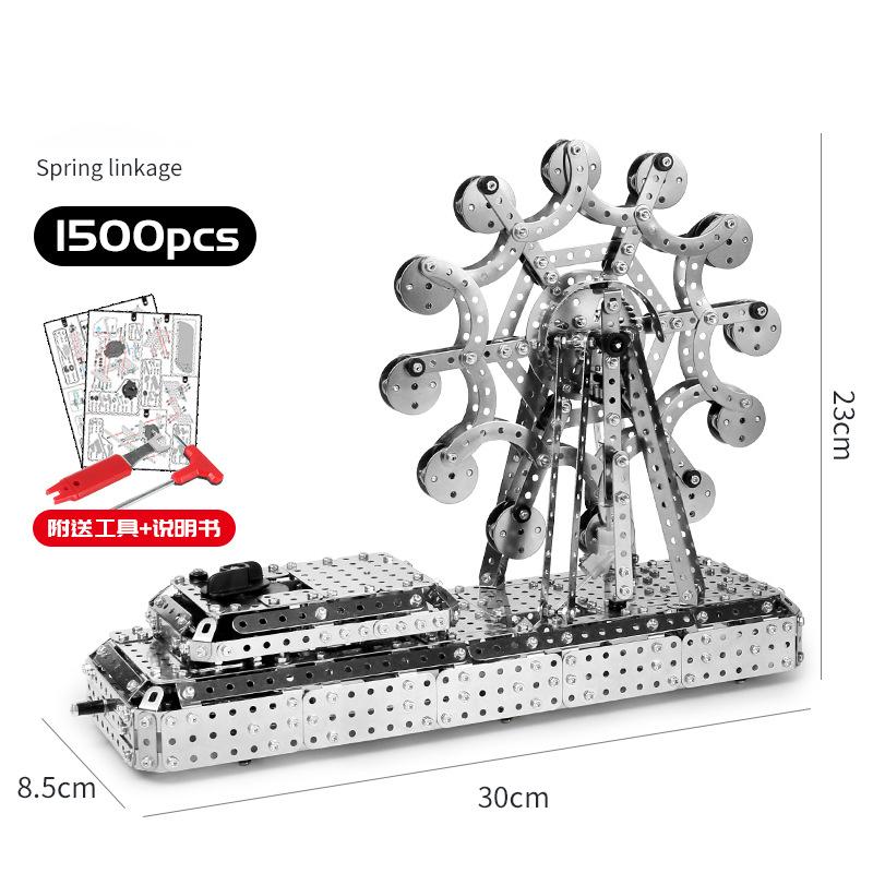 Adult Power Mechanical Assembly Building Block Boy Difficult Screw Nut Manual Assembly Motorcycle Model Metal Toy Gift