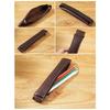 Leather Stylus Sleeve Portable Capacitive Pencil Case with Adjustable Elastic Band for Tablet Notebook Planner Folder