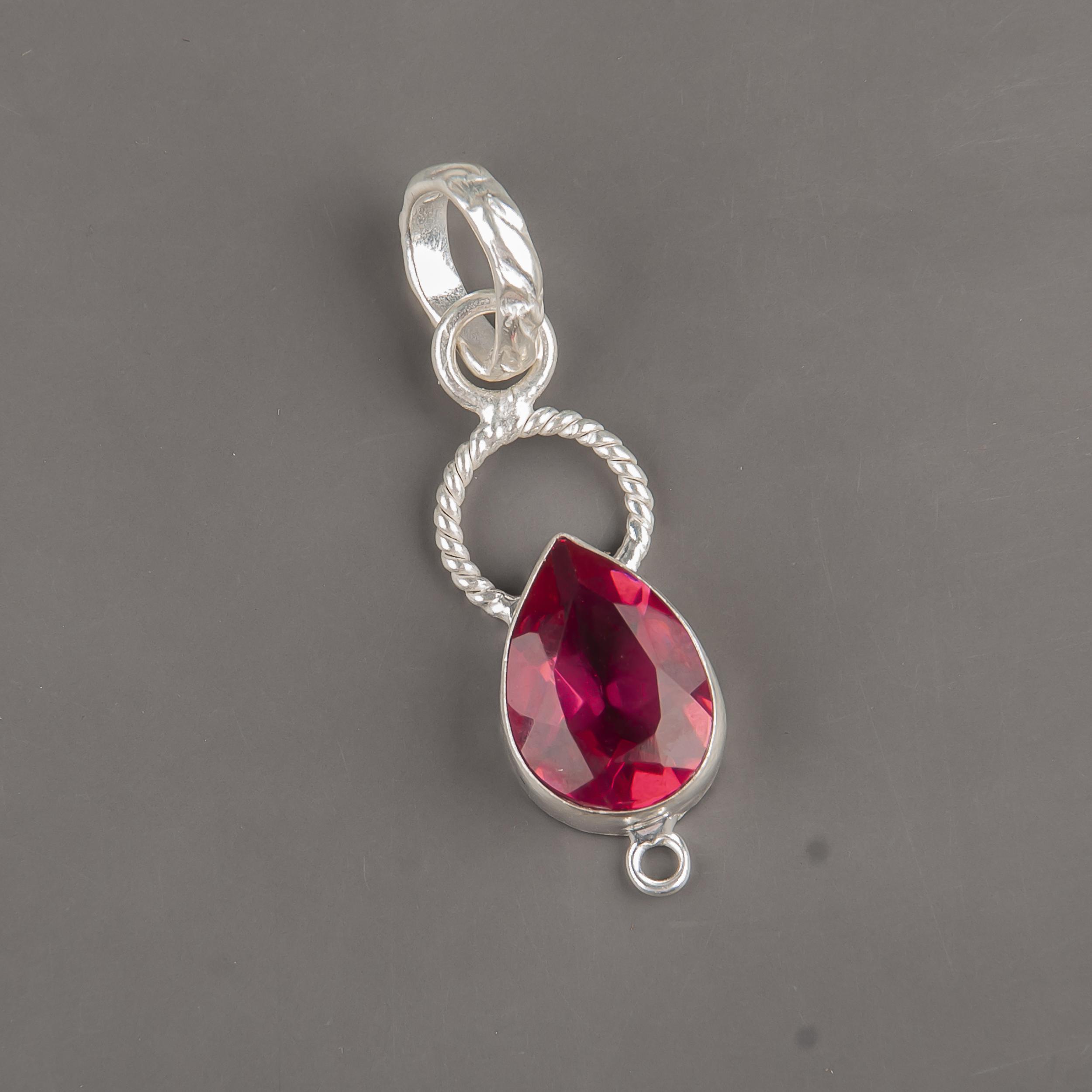 

Ювелирные изделия с розовым турмалином, кулон из цельного серебра 925 пробы с драгоценными камнями, украшения ручной работы, на День памяти 1.40 Inches розовый