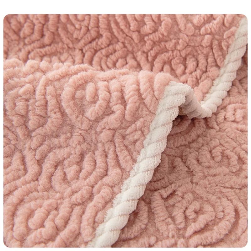Rose Velvet Sofa Mat New Minimalist Modern Thickened Plush Non Slip Leather Sofa Cover Winter Long Sofa Cover Cloth Towel