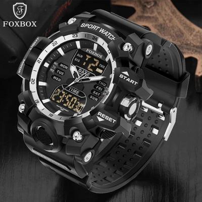 LIGE Nuovo Orologio da Uomo Doppio Display Orologio Digitale a LED per Uomo Cronografo Impermeabile al Quarzo Militare Sport Orologio da Polso Elettronico