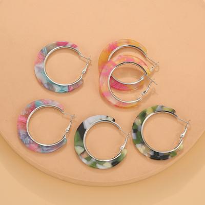 3 Paar Damen-Ohrringe, C-Form, Vintage-Schmuck, galvanische geometrische Creolen, Geburtstagsgeschenk