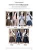 High-Waist A-Line Pleated Wool Skirt - Women's Autumn/Winter, Slim Fit, Plus Size, Korean Style, Short/Midi Length.