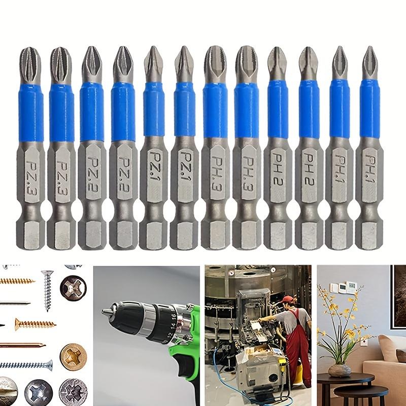 12pcs Magnetic Screwdriver Bit Set Anti Slip Non Cross Phillip Electric Drill Driver Head Kit Impact Batch Power Hand Tool PH PZ