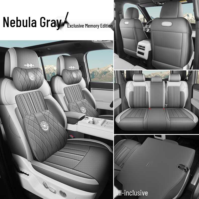 Equation Leopard Titanium Leather Car Seat Covers - Universal 7-Seater, Breathable & All-Season Cushion.