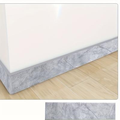 1 Roll Self-Adhesive Flexible Baseboard Trim - Durable PVC Floor Molding for Home Decor Easy Installation No Drill Needed