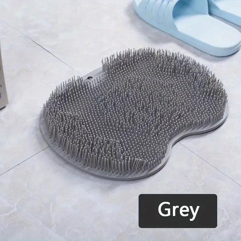 Silicone Bath Massage Mat, Shower Foot Scrubber with Non-Slip Suction Cups, Wall-Mounted Back Exfoliator for Hotel/Commercial Us