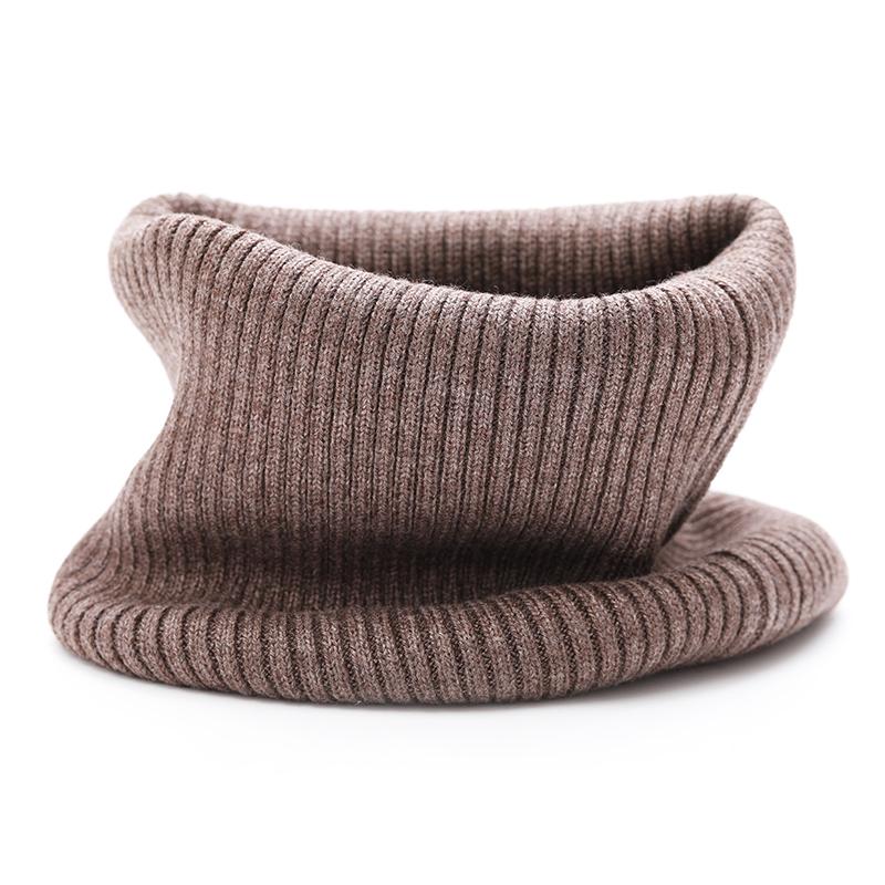 Neck Gaiter Thick Women Ribbed Knitted Tube Scarf Ring Wool Neck Warmer Cowl Collar Loop Snood Scarf Winter Outdoor Skiing Men
