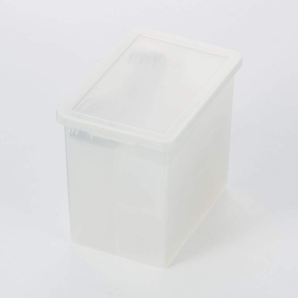 MUJI Polypropylene Storage Box Lid 37.5 x 25.5 x 2.5cm Semi-Transparent Direct from Japan